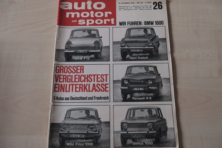 Deckblatt Auto Motor und Sport (26/1964)